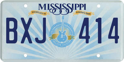 MS license plate BXJ414