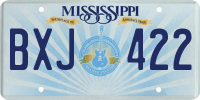 MS license plate BXJ422