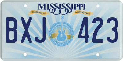 MS license plate BXJ423