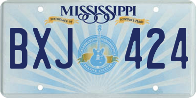 MS license plate BXJ424