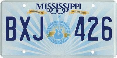 MS license plate BXJ426