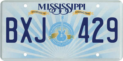 MS license plate BXJ429
