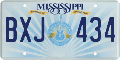MS license plate BXJ434