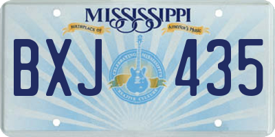 MS license plate BXJ435