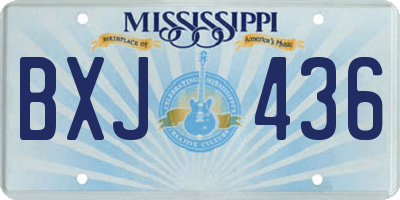 MS license plate BXJ436