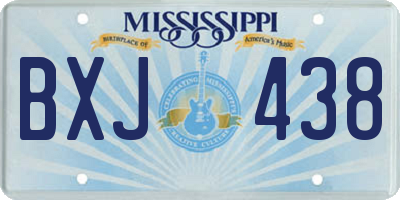 MS license plate BXJ438