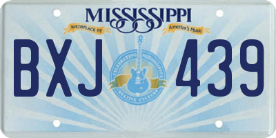 MS license plate BXJ439