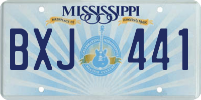 MS license plate BXJ441