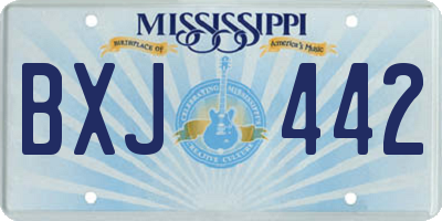 MS license plate BXJ442