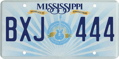 MS license plate BXJ444