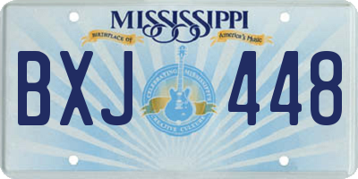 MS license plate BXJ448