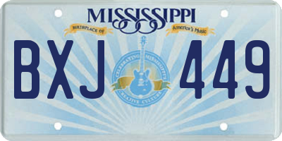 MS license plate BXJ449