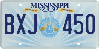 MS license plate BXJ450