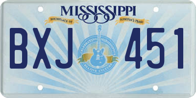 MS license plate BXJ451