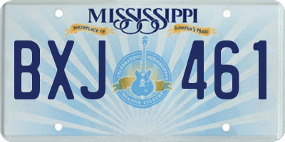 MS license plate BXJ461