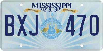 MS license plate BXJ470