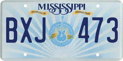 MS license plate BXJ473