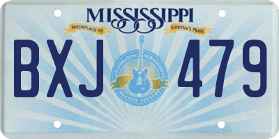 MS license plate BXJ479