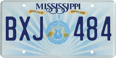 MS license plate BXJ484