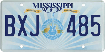 MS license plate BXJ485