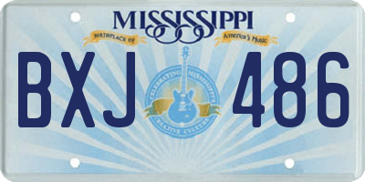 MS license plate BXJ486