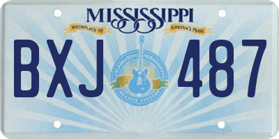 MS license plate BXJ487