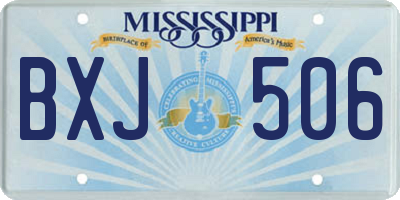 MS license plate BXJ506