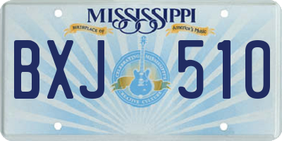MS license plate BXJ510
