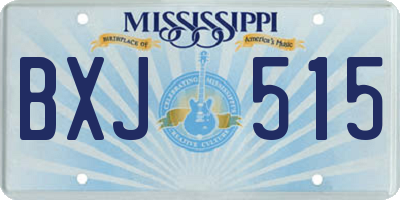 MS license plate BXJ515