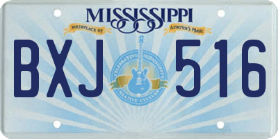 MS license plate BXJ516