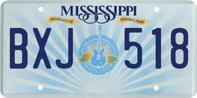 MS license plate BXJ518
