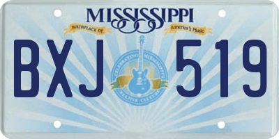 MS license plate BXJ519