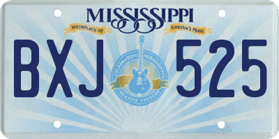 MS license plate BXJ525