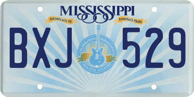 MS license plate BXJ529