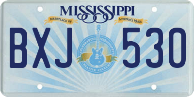 MS license plate BXJ530
