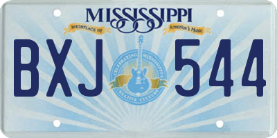 MS license plate BXJ544