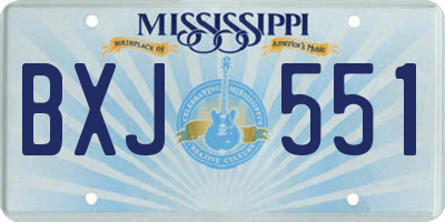 MS license plate BXJ551