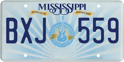 MS license plate BXJ559