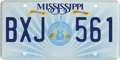 MS license plate BXJ561