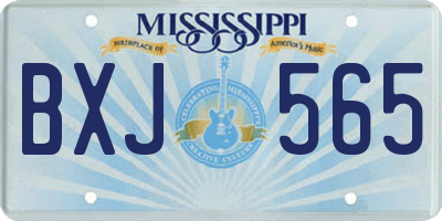MS license plate BXJ565