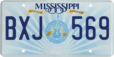 MS license plate BXJ569