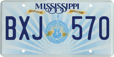 MS license plate BXJ570