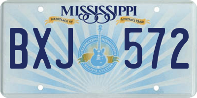 MS license plate BXJ572