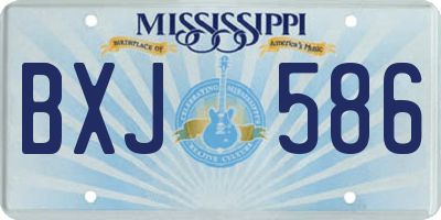 MS license plate BXJ586