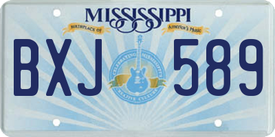 MS license plate BXJ589