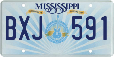 MS license plate BXJ591