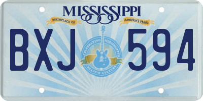 MS license plate BXJ594