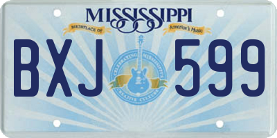 MS license plate BXJ599