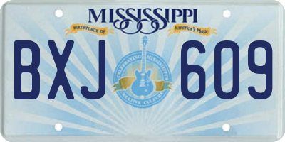 MS license plate BXJ609