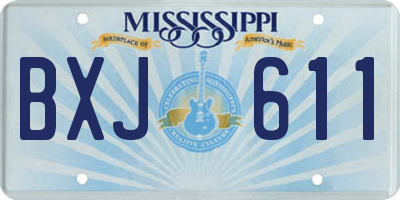 MS license plate BXJ611